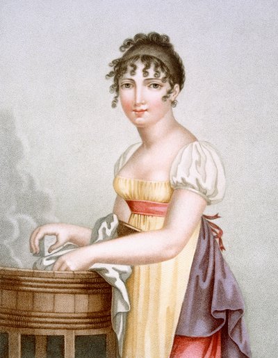 The Laundress, engraved by Augrand by Madame G. Busset Dubruste